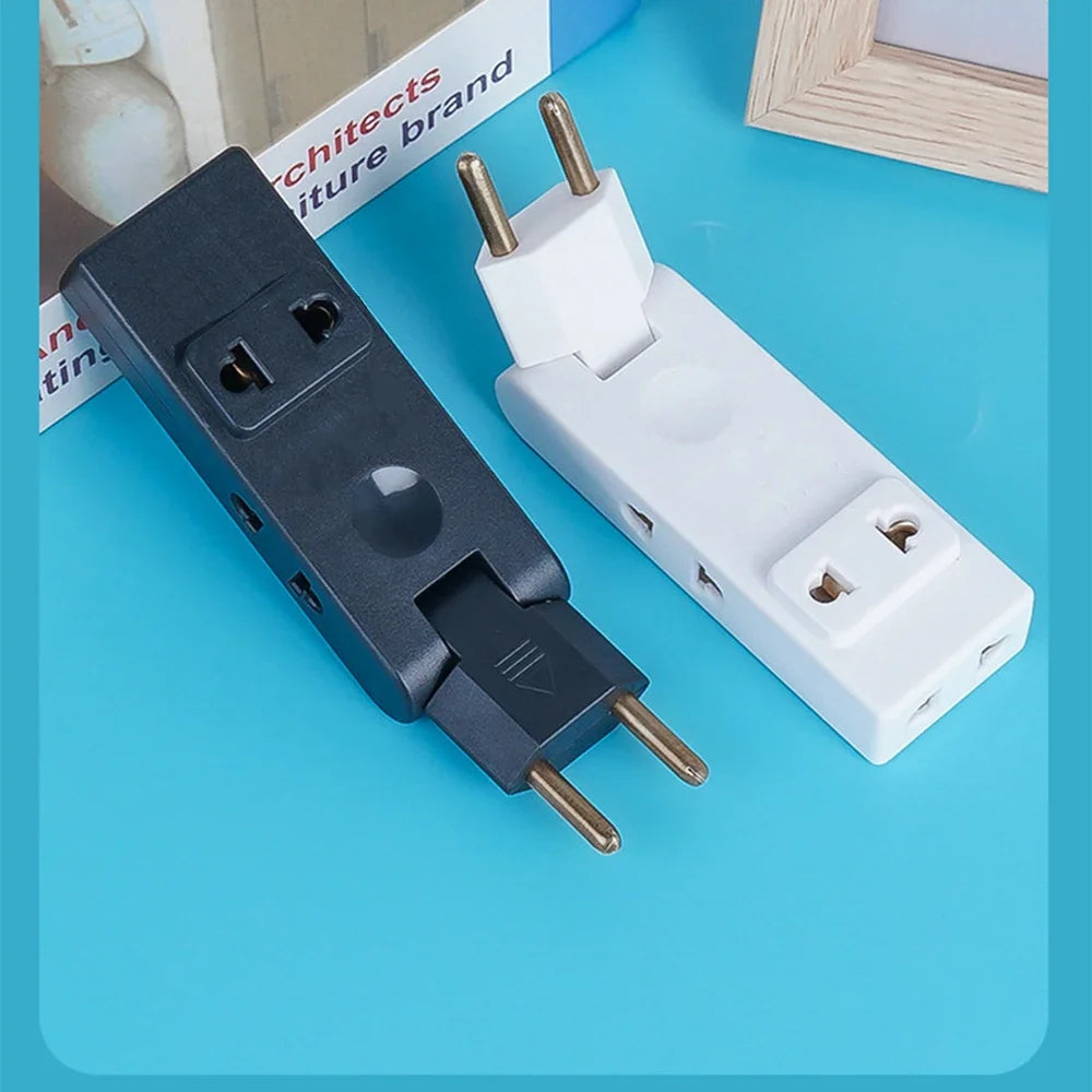EU Plug Adapte 4 in 1 Wall Outlet Extension Eu Electrical Socket 180 Degree Plug Adapter Travel Aadapter Portable Power Converte