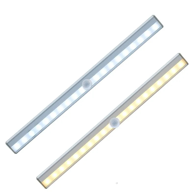 10 LEDs IR Infrared Motion Detector Wireless Sensor Light Closet USB Rechargeable Led Lamp Cabinet Wardrobe Kitchen
