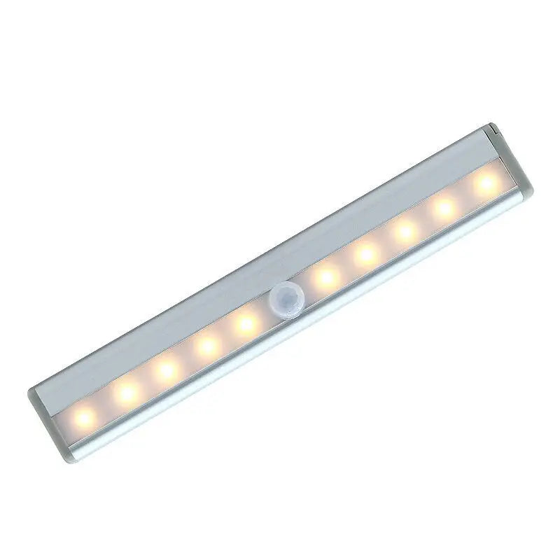 10 LEDs IR Infrared Motion Detector Wireless Sensor Light Closet USB Rechargeable Led Lamp Cabinet Wardrobe Kitchen