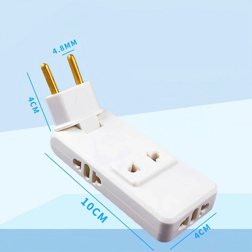 EU Plug Adapte 4 in 1 Wall Outlet Extension Eu Electrical Socket 180 Degree Plug Adapter Travel Aadapter Portable Power Converte