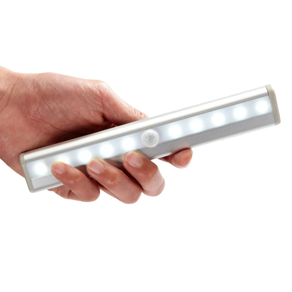 10 LEDs IR Infrared Motion Detector Wireless Sensor Light Closet USB Rechargeable Led Lamp Cabinet Wardrobe Kitchen