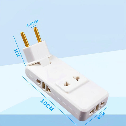 EU Plug Adapte 4 in 1 Wall Outlet Extension Eu Electrical Socket 180 Degree Plug Adapter Travel Aadapter Portable Power Converte