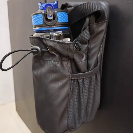 Magnetic Gym Bag with Phone Pocket Bottle Sleeve Pouch with Shoulder Strap Gym Bottle Pouch for Water Bottle Holder